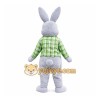 Cute Gray Bunny Mascot Costume Adult