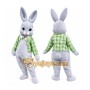 Cute Gray Bunny Mascot Costume Adult