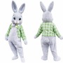 Cute Gray Bunny Mascot Costume Adult