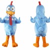 Blue Chicken Mascot Costume Adult