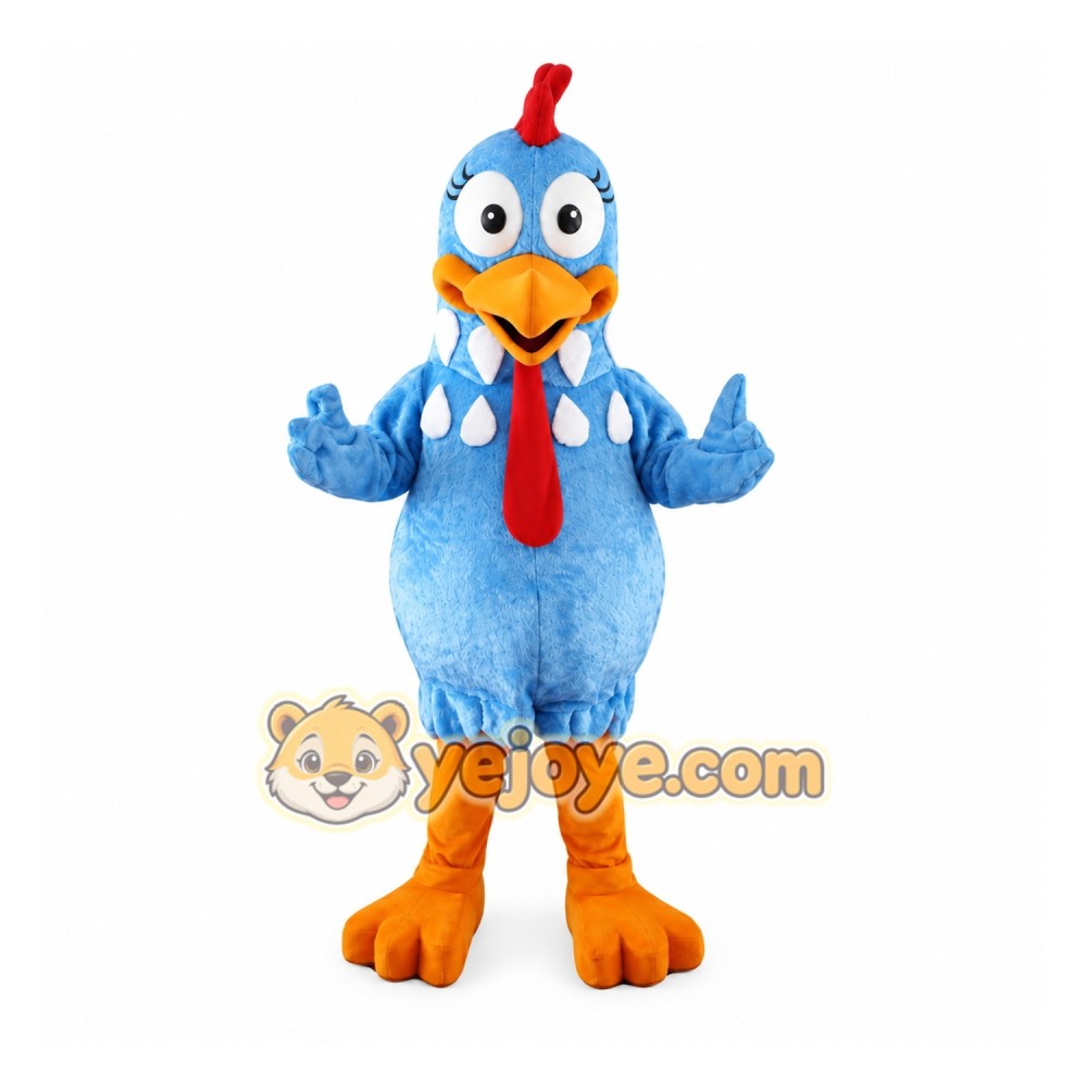 Blue Chicken Mascot Costume Adult Blue Chicken Mascot Costume Adult