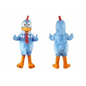 Blue Chicken Mascot Costume Adult