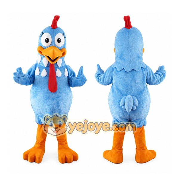Blue Chicken Mascot Costume Adult