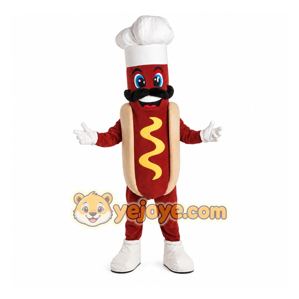 Hot Dog Chef Mascot Costume Adult Hot Dog Chef Mascot Costume Adult