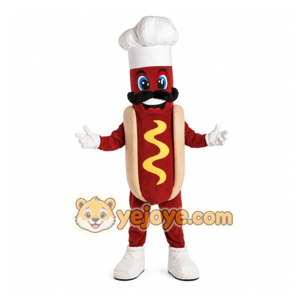 Hot Dog Chef Mascot Costume Adult Hot Dog Chef Mascot Costume Adult