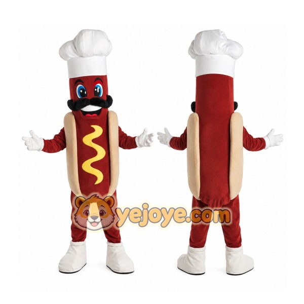 Hot Dog Chef Mascot Costume Adult
