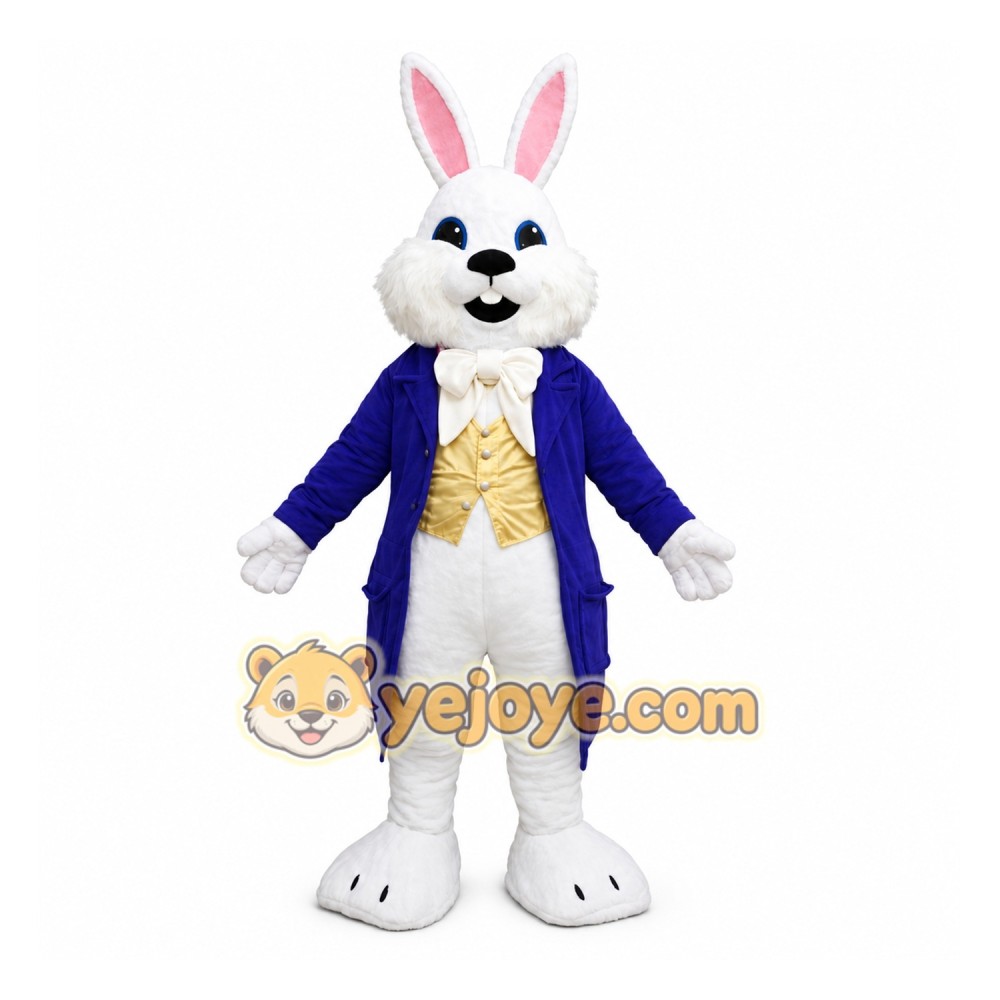 White Rabbit Mascot Costume Adult White Rabbit Mascot Costume Adult