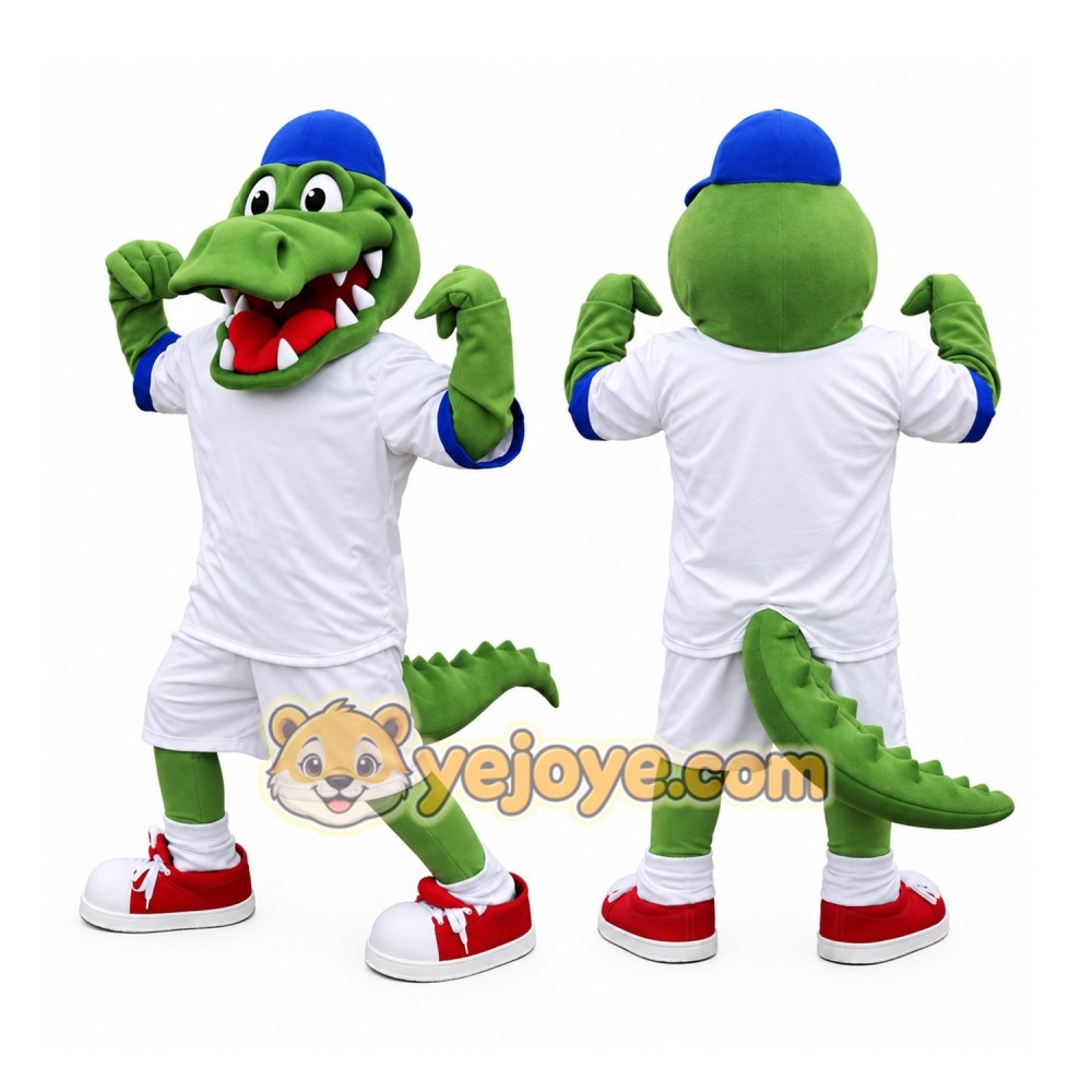 Green Alligator Mascot Costume Adult Green Alligator Mascot Costume Adult