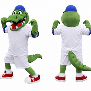 Green Alligator Mascot Costume Adult