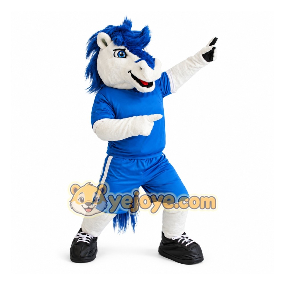 Blue Horse Mascot Costume Adult Blue Horse Mascot Costume Adult