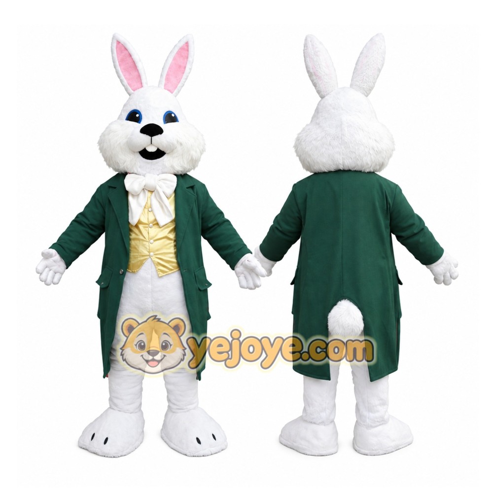 White Rabbit Mascot Costume Adult White Rabbit Mascot Costume Adult