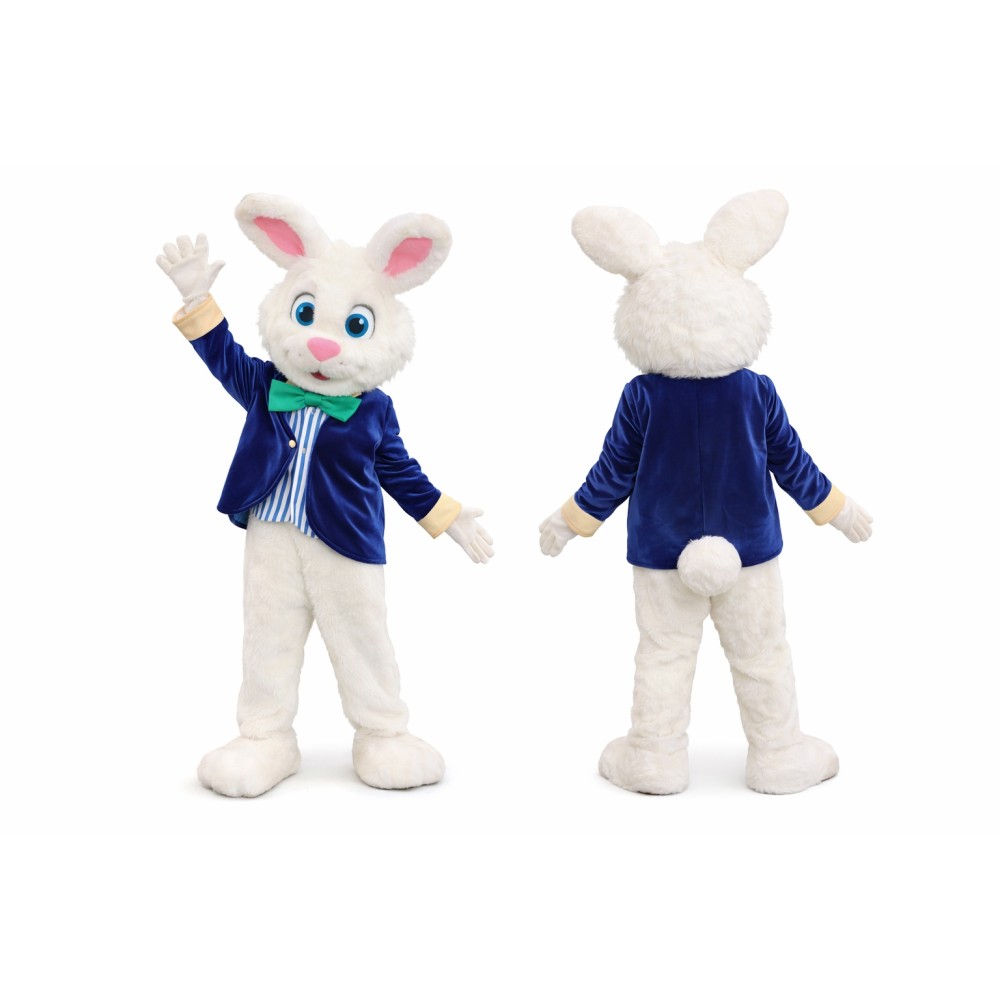 White Bunny Mascot Costume Adult