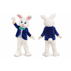 White Bunny Mascot Costume Adult