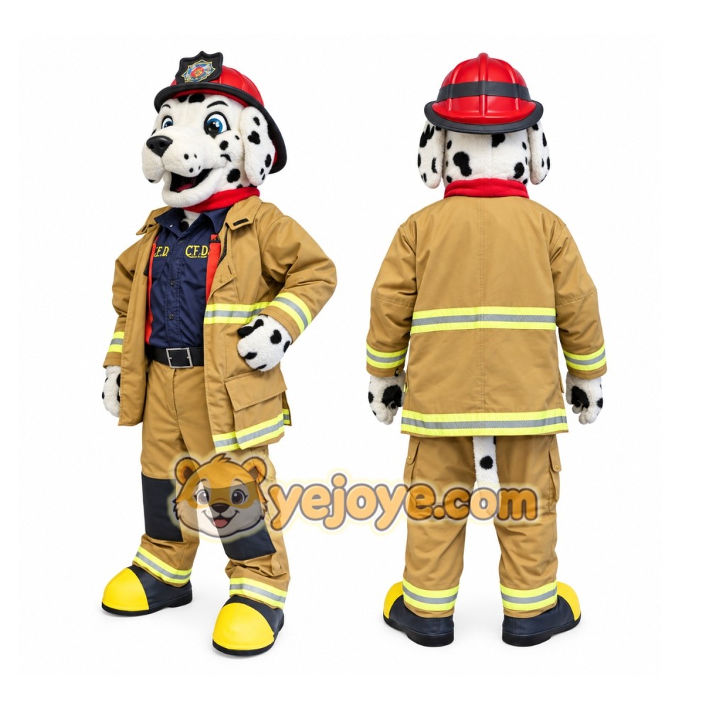 Firefighter Dalmatian Mascot Costume