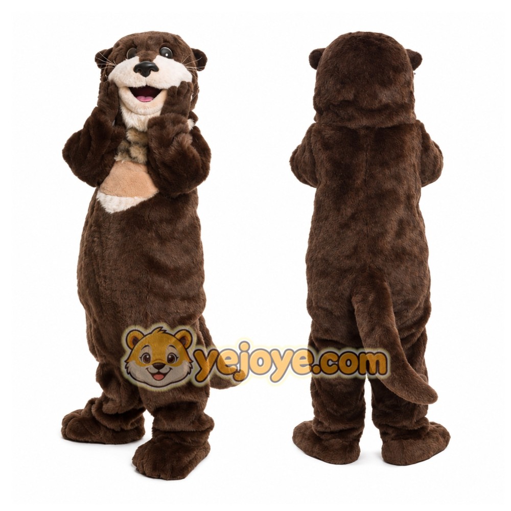 Brown Otter Mascot Costume Brown Otter Mascot Costume