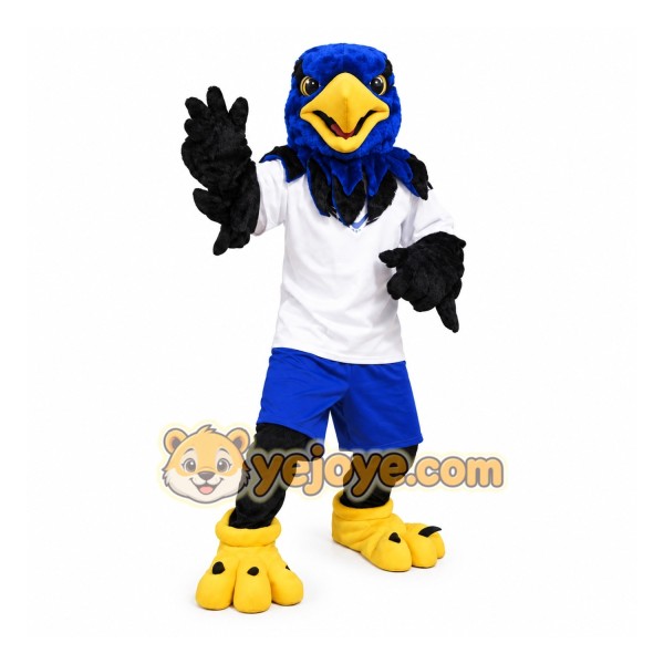 Blue Hawk Mascot Costume