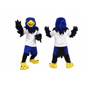 Blue Hawk Mascot Costume