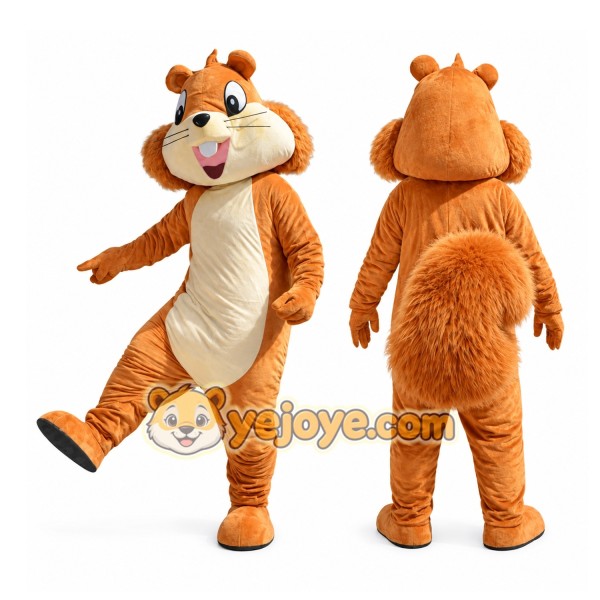 Cartoon Squirrel Mascot Costume