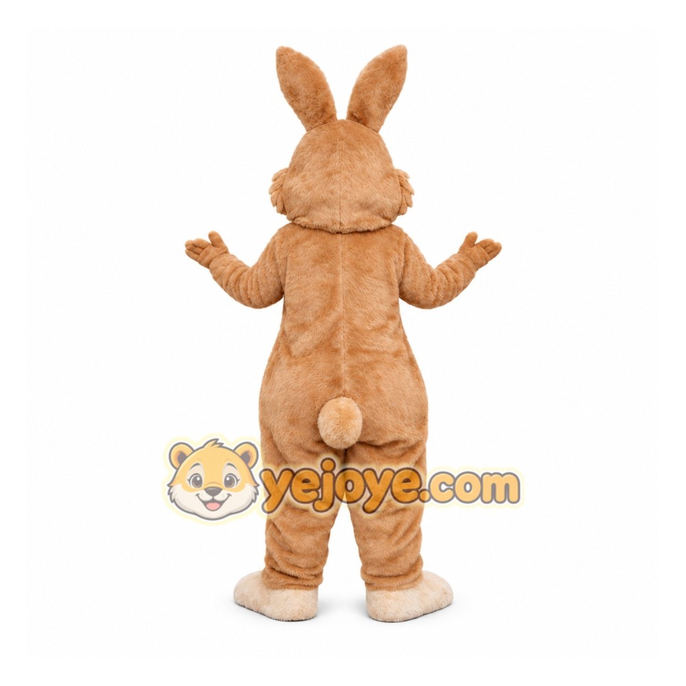 Beige Bunny Mascot Costume