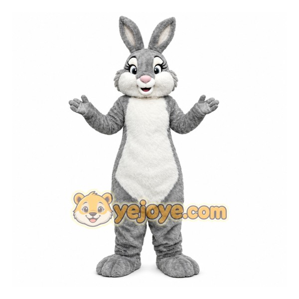 Gray Bunny Mascot Costume Gray Bunny Mascot Costume