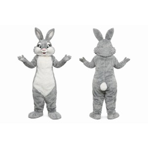 Gray Bunny Mascot Costume