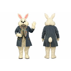 White Wendell Rabbit Mascot Costume
