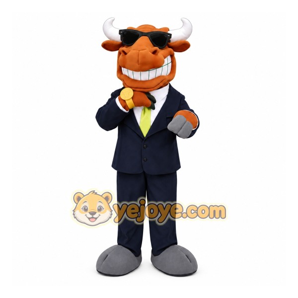 Bull Business Mascot Costume Adult Bull Business Mascot Costume Adult