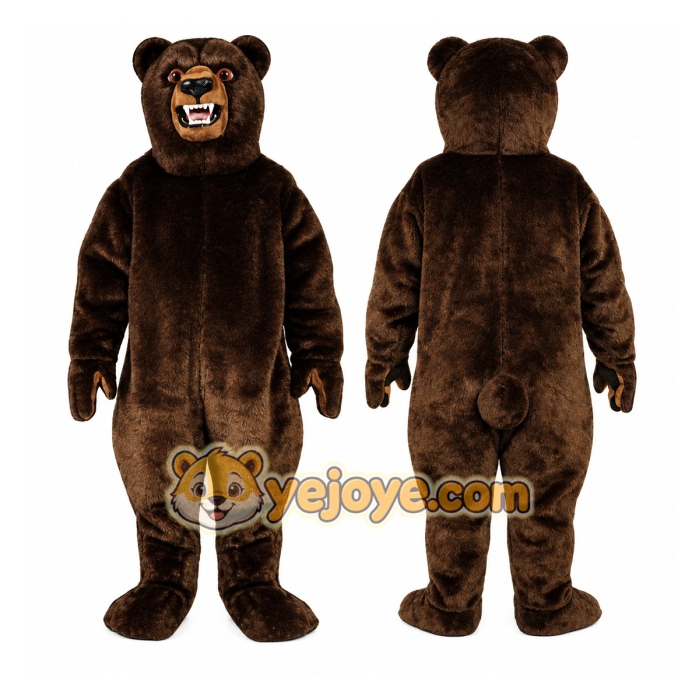 Brown Bear Mascot Costume Adult