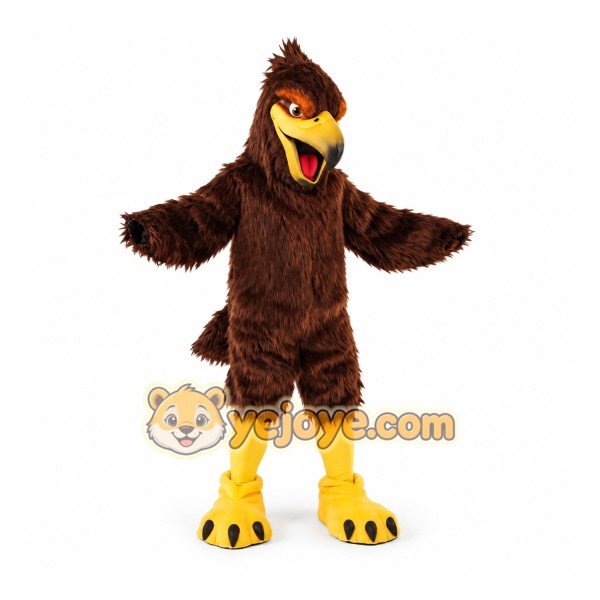 Brown Eagle Mascot Costume Adult