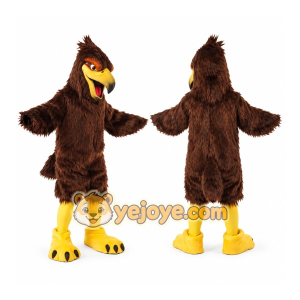 Brown Eagle Mascot Costume Adult