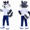 Gray Wolf Mascot Costume Adult