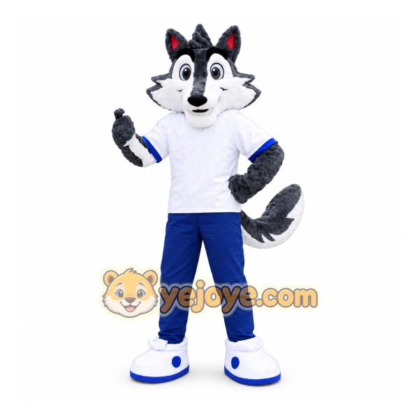 Gray Wolf Mascot Costume Adult Gray Wolf Mascot Costume Adult
