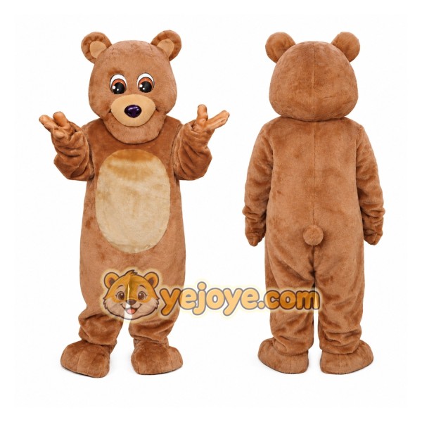 Cute Brown Bear Mascot Costume Adult