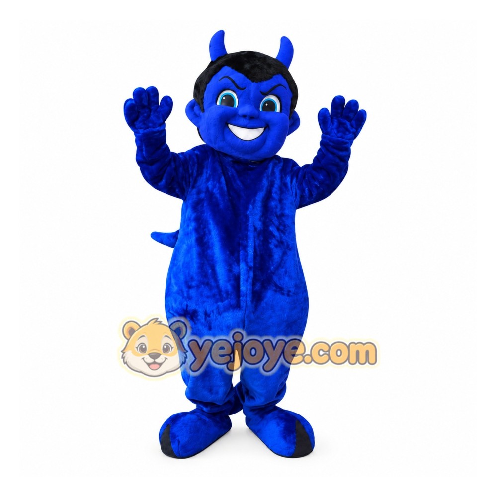 Blue Devil Mascot Costume Adult Blue Devil Mascot Costume Adult