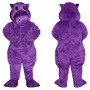 Purple Hippo Mascot Costume Adult