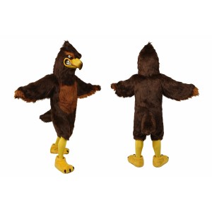 Brown Eagle Mascot Costume Adult
