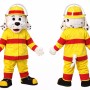 Firefighter Dog Mascot Costume Adult