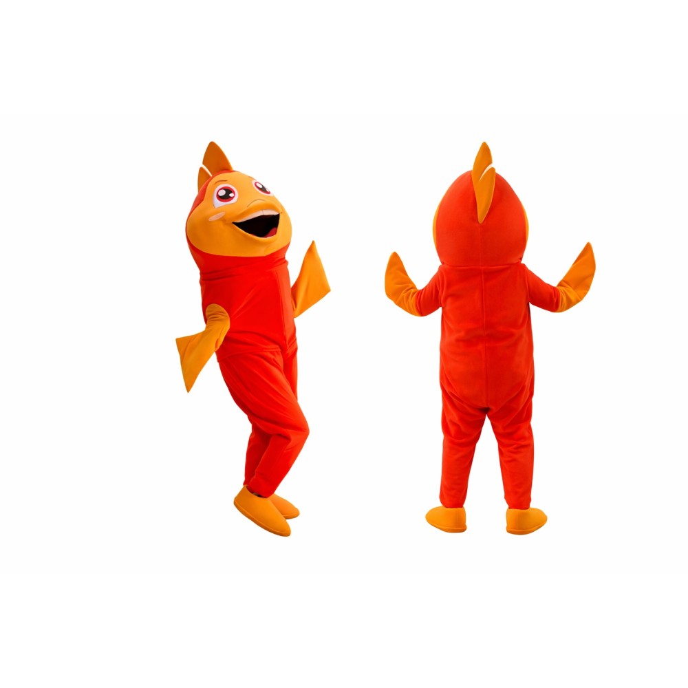 Orange Fish Mascot Costume Adult