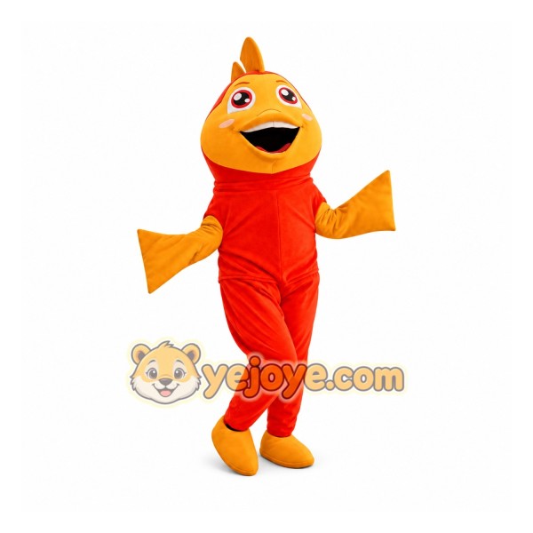 Orange Fish Mascot Costume Adult