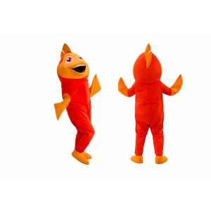 Orange Fish Mascot Costume Adult