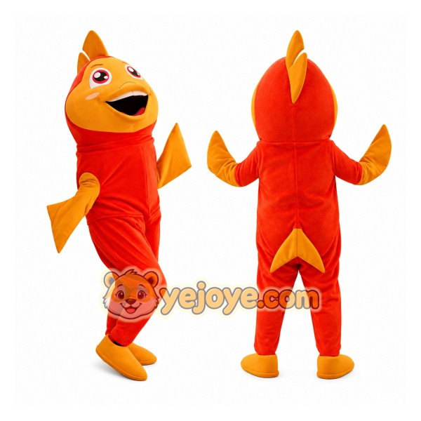 Orange Fish Mascot Costume Adult