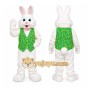White Bunny Mascot Costume Adult