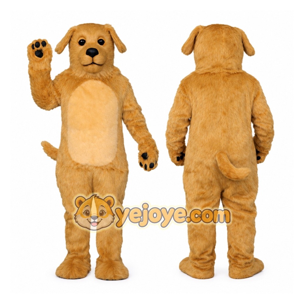 Golden Dog Mascot Costume Adult