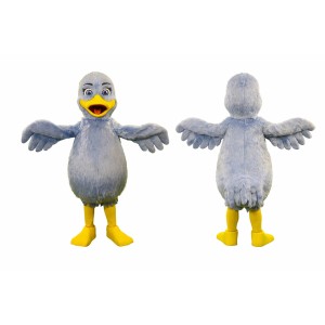 Grey Duck Mascot Costume Adult