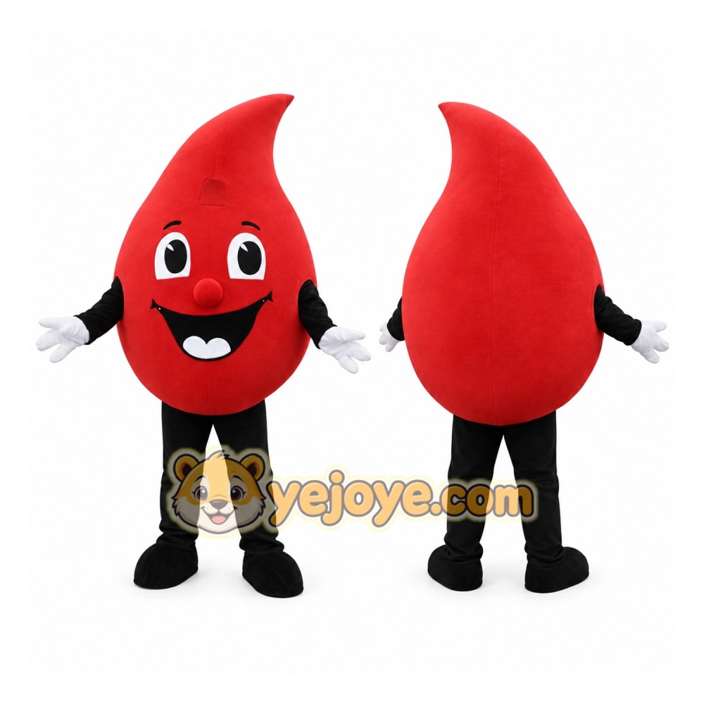 Blood Drop Mascot Costume Blood Drop Mascot Costume