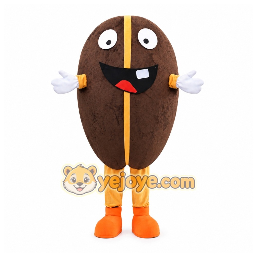 Coffee Bean Mascot Costume Coffee Bean Mascot Costume