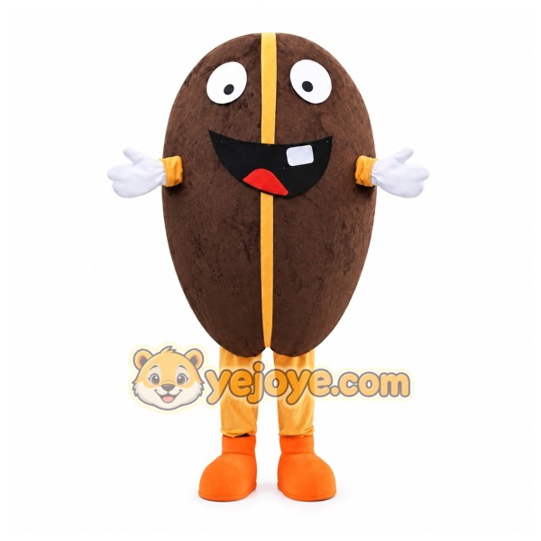 Coffee Bean Mascot Costume Coffee Bean Mascot Costume