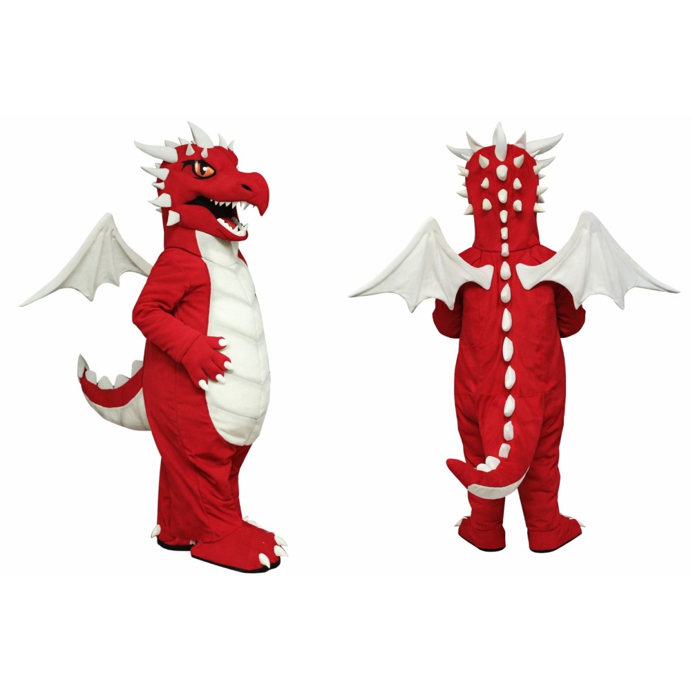 Red Dragon Mascot Costume