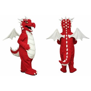 Red Dragon Mascot Costume