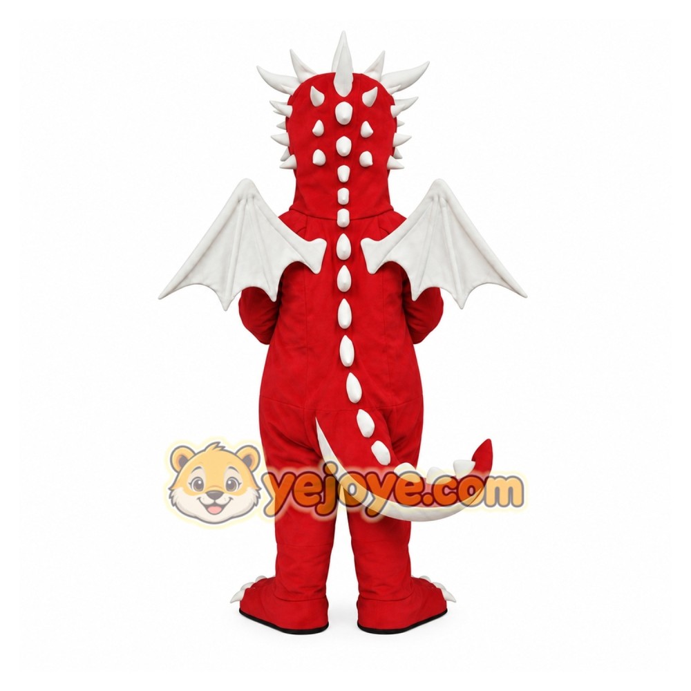 Red Dragon Mascot Costume Red Dragon Mascot Costume